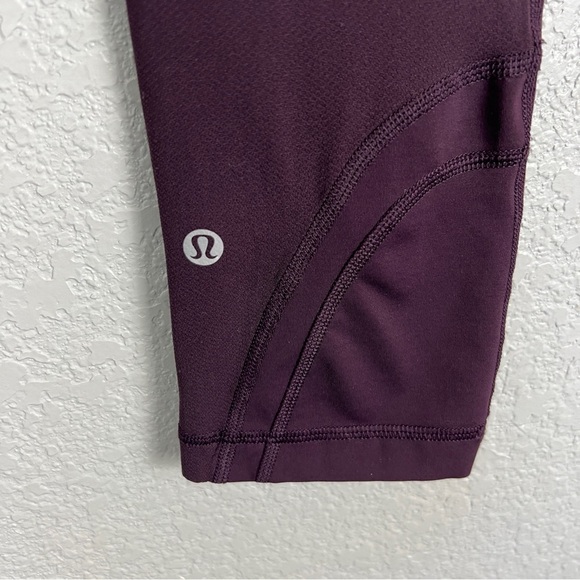 Lululemon Inspire Crop II Luxtreme Leggings, Black Cherry 6 - Run, Gym, Tights - Picture 5 of 8